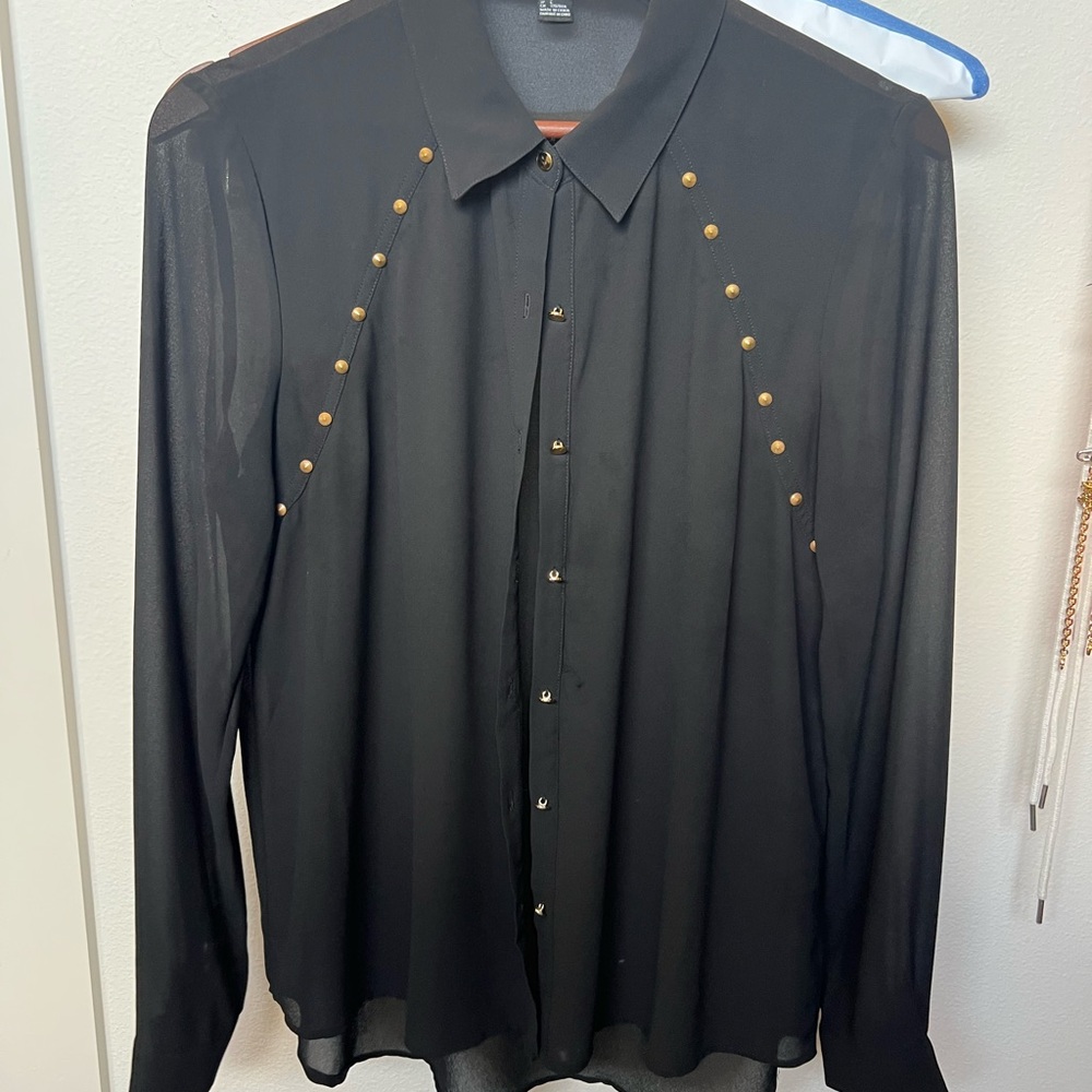 Black Button-Up women’s  Shirt